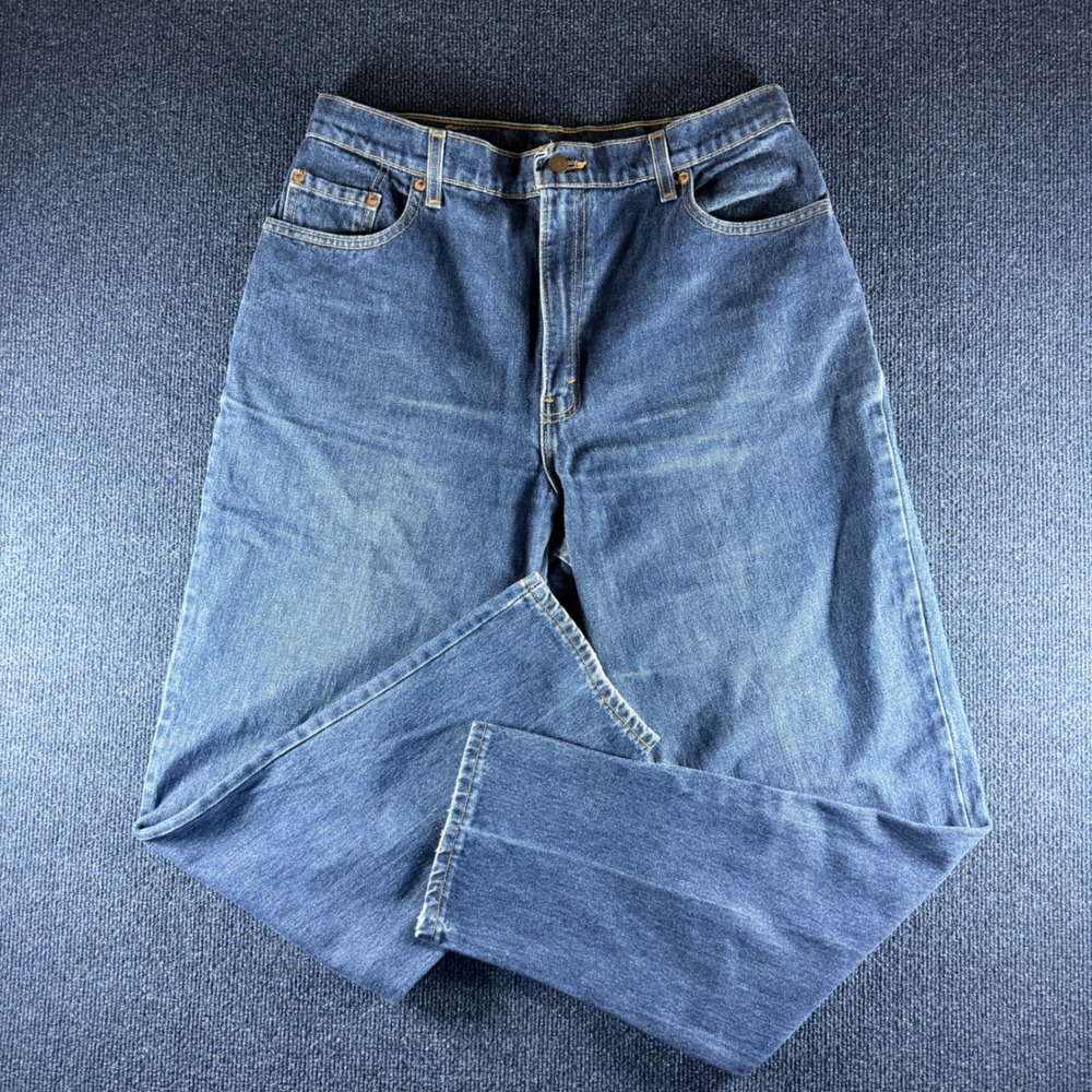 Vintage Levis 550 Jeans Womens 14 16" Waist Blue Relaxed Tapered Leg Denim